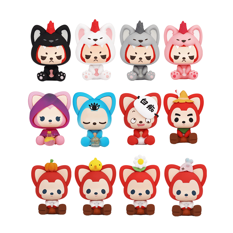 限量阿狸"狼人杀"主题迷你公仔阿盒蛋 神秘狸公仔可爱手办摆件