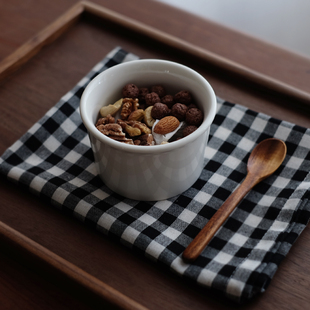 朴简杂货 白色陶瓷酸奶碗 布丁杯冰淇淋碗咖啡拉花杯小食碗