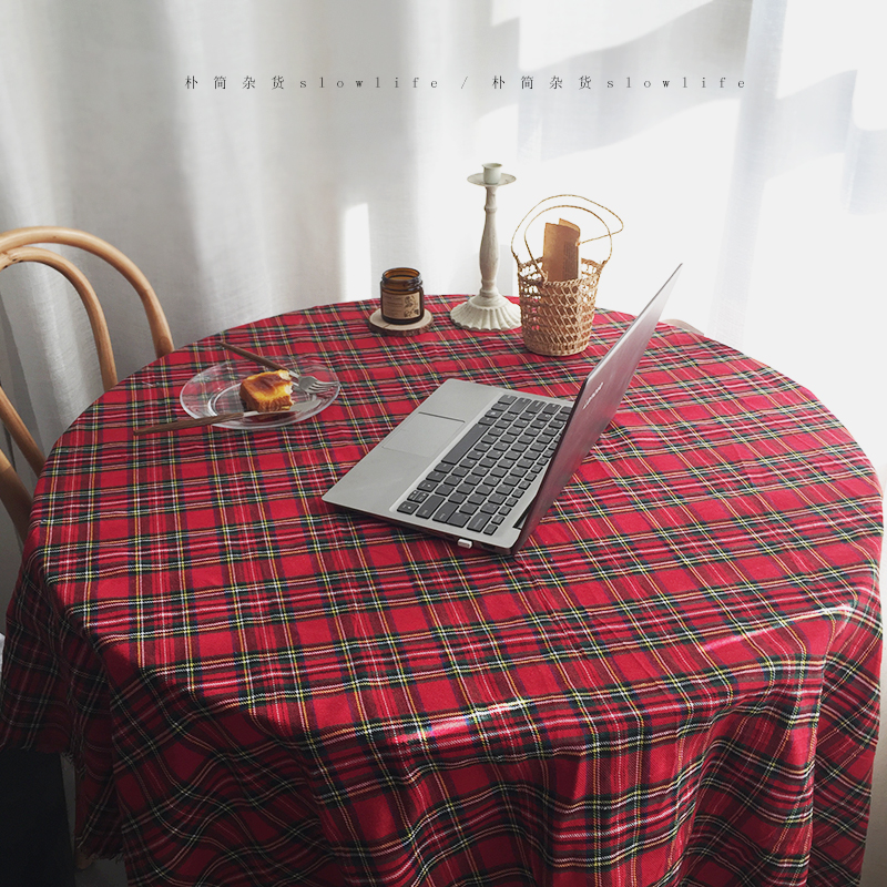 氛围感桌布料复古风棉餐布背景布