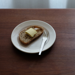 朴简杂货 简约奶油白陶瓷盘 甜品蛋糕碟咖啡馆出餐小盘子点心盘