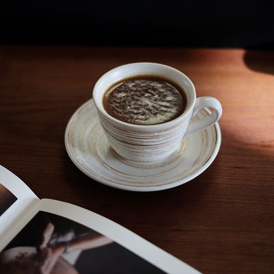 复古陶瓷咖啡杯碟下午茶杯碟
