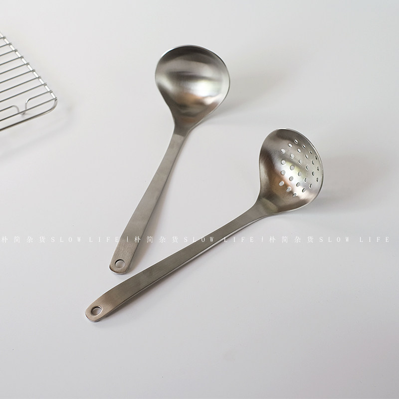 朴简杂货 日式加厚不锈钢汤勺漏勺ins风家用汤羹勺盛粥勺火锅勺,厨房/烹饪用具,汤勺,淘宝优惠券,粉丝福利购,淘宝优惠卷