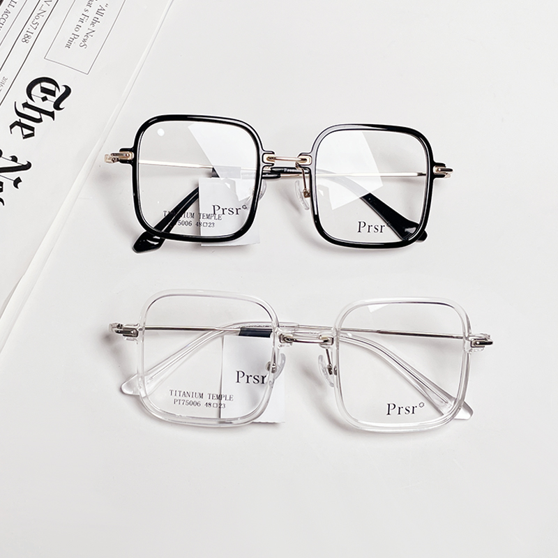 钛合金眼镜框帕莎多边方框板材女