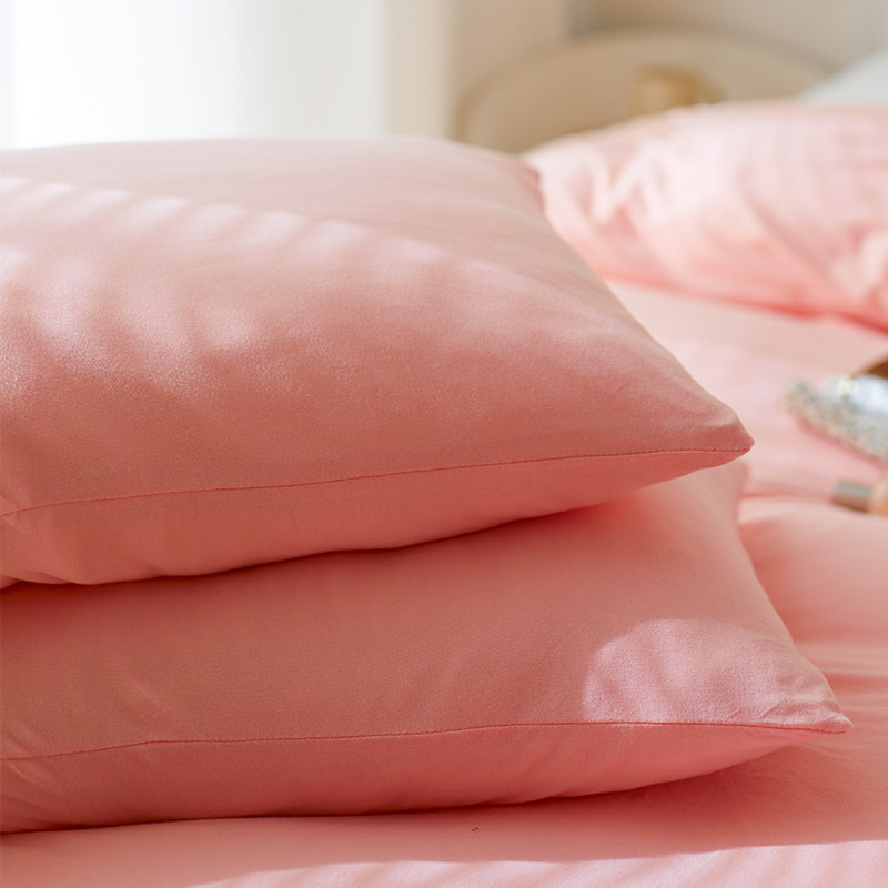 A类纯棉针织棉纯色全棉天竺棉枕套超柔亲肤单人枕芯简约现代一对