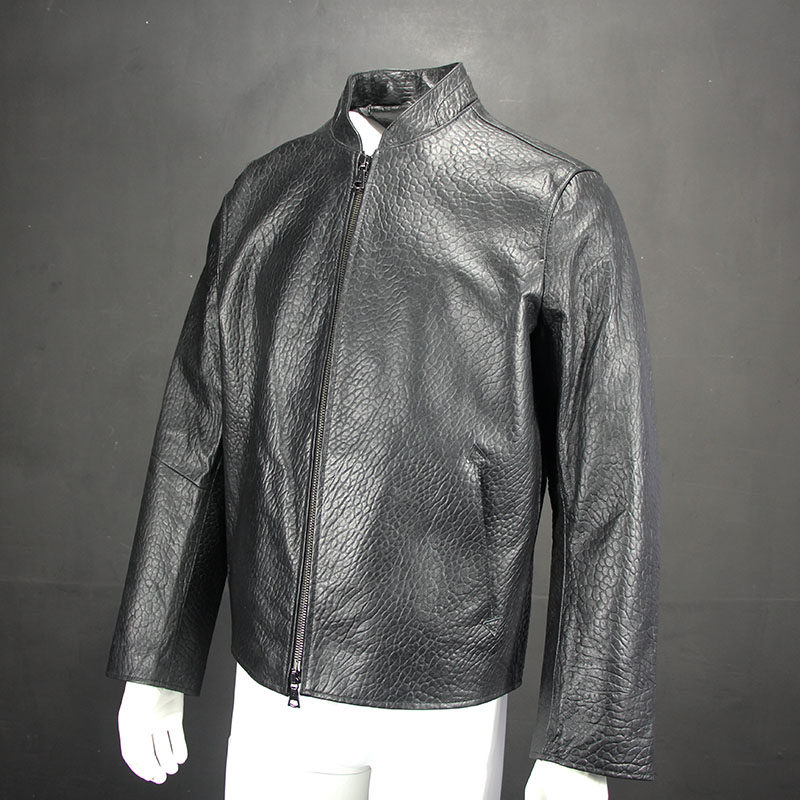 日单春秋真皮皮衣男士头层山羊皮商务休闲皮外套男修身立领皮夹克