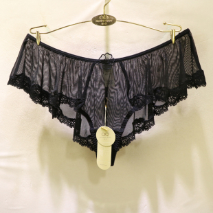 性感蕾丝无痕女士内裤 訫心SJ5590胖mm欧美轻薄透气中腰T裤 丁字裤