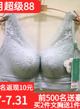 唯美19350性感蕾丝深V洞洞透气BC杯磁疗背心式收副乳调整文胸