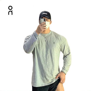 ON EWLL健身长袖秋季兄弟篮球潮牌ins运动圆领纯色宽松打底t恤潮