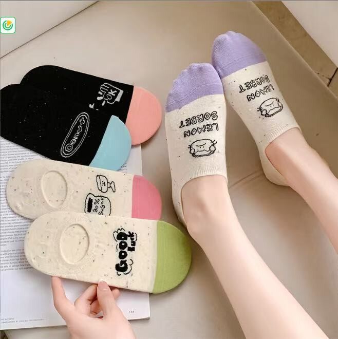 袜隐形纱船夏季袜子女点子袜浅口透气新款休闲防滑女袜薄袜子包邮