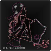 美女图衣服装 饰贴钻烫钻图毛衣水钻烫钻烫图 烫钻烫图案成品大图