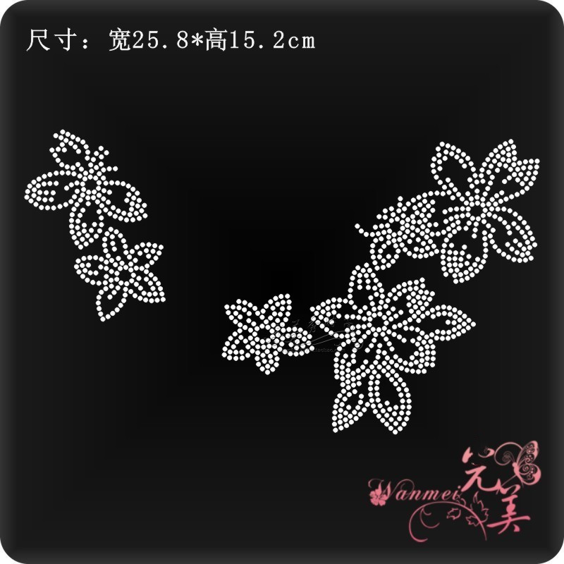 烫钻图案贴烫钻烫图水钻成品烫画