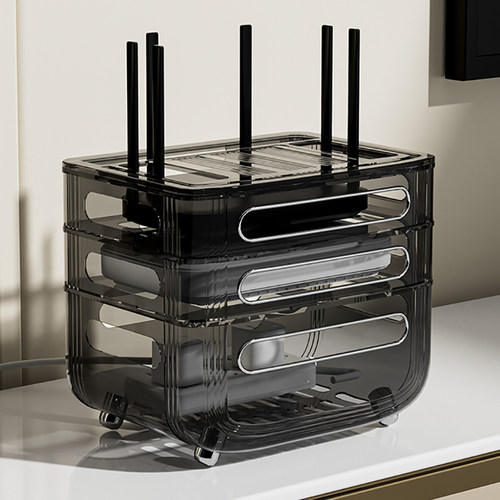 傲家路由器收纳盒桌面置物架