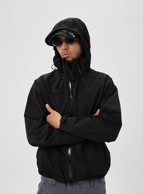 ComicTree C.t 2025秋季亮面压胶防水机能新款冲锋衣夹克男士外套