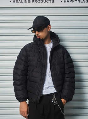 ComicTree C.t 2025冬季新款排骨拉链戴帽棉服男士棉袄外套棉衣潮