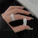 轻奢高级感珍珠戒指女小众设计ins风开口可调节食指指环个性 戒子