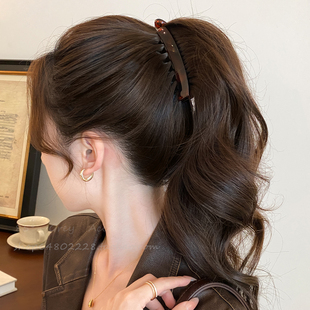 香蕉夹竖夹高马尾夹子女2025新款韩系中号防滑发夹发卡子抓夹发饰