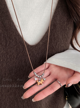 本命年小马吊坠项链女