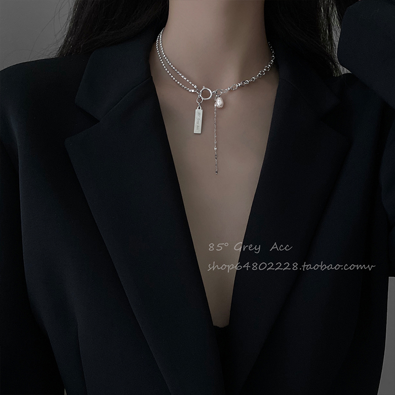 轻奢小众设计感珍珠水钻项链女2026年新款气质锁骨链辣妹颈链配饰