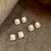 轻奢精致珍珠耳钉女2026年新款 爆款 耳环小众设计高级感气质耳饰品