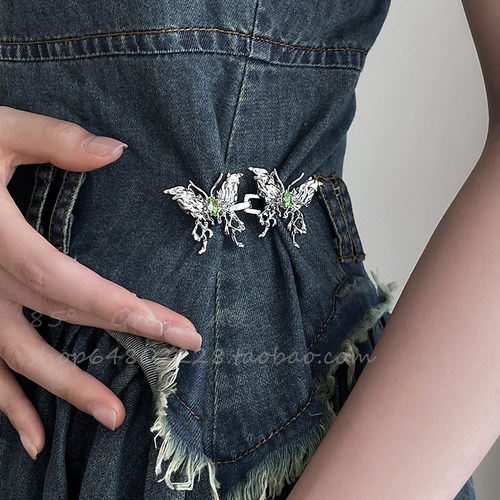 液态金属蝴蝶束腰扣女