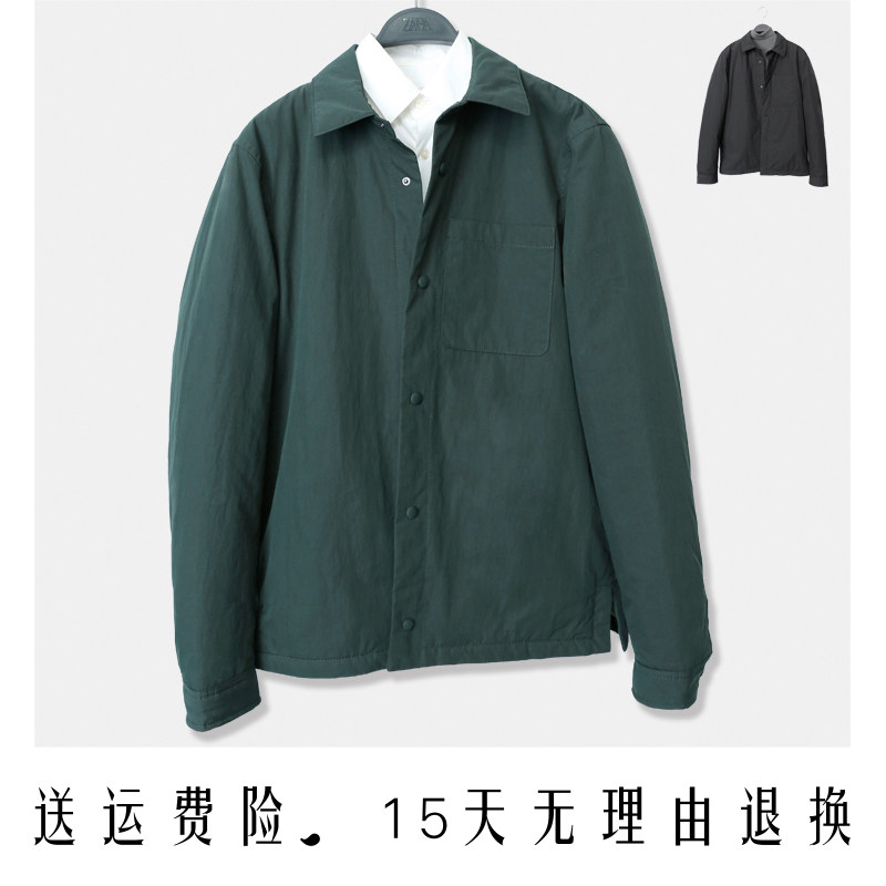 男装翻领秋冬宽松加棉夹克外套