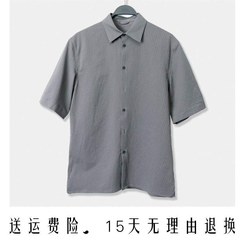 西班牙Z系泡泡纱短袖宽松衬衫