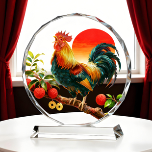 大吉大利金鸡报晓招财摆台雄鸡生财大公鸡桌面办公室客厅中式摆件