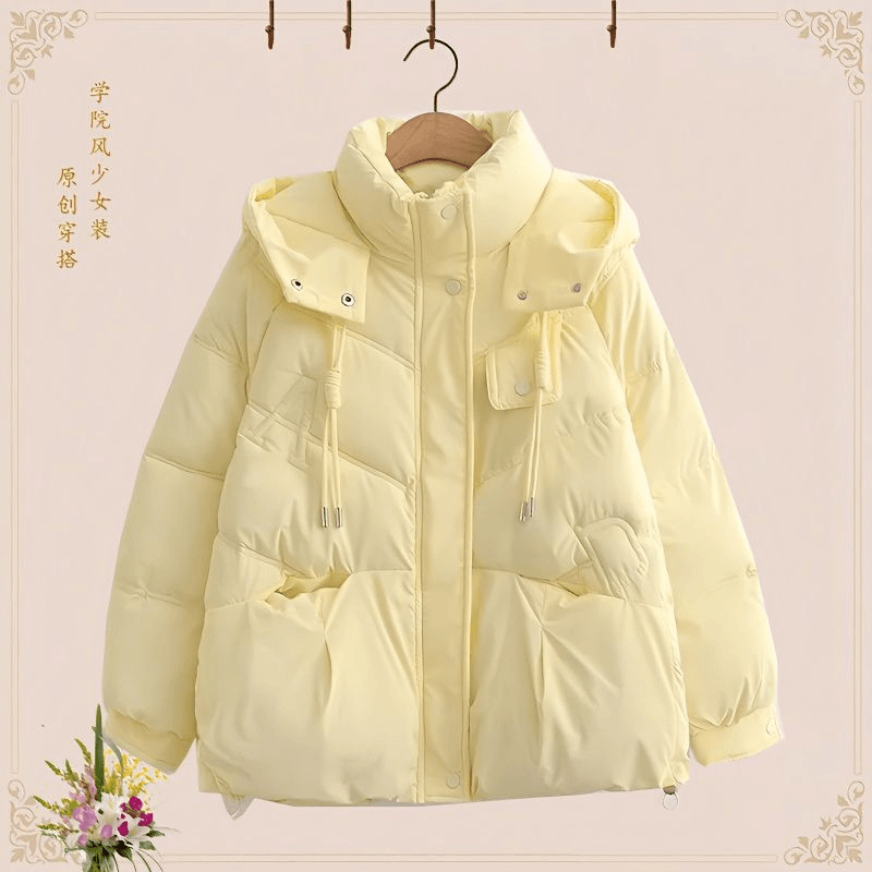 初中学生羽绒棉服女短款2024新款少女冬装外套高中生加厚保暖棉衣