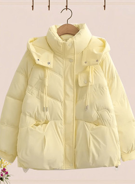 初中学生羽绒棉服女短款2024新款少女冬装外套高中生加厚保暖棉衣
