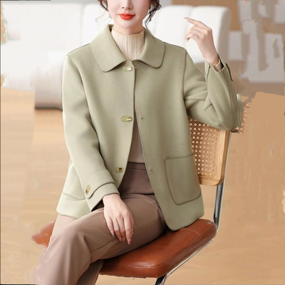大衣女短款2025年双面尼春秋女装高级感双面绒羊毛洋气毛呢子外套