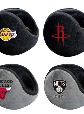 NBA马刺火箭队篮网湖人队雄鹿队快船掘金队耳罩保暖耳套冬天耳包