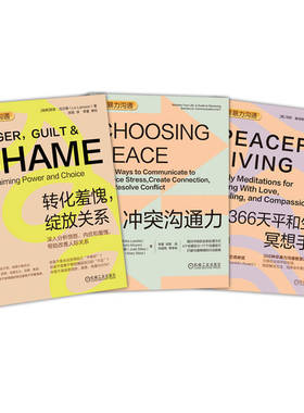 非暴力沟通3册 非暴力沟通：转化羞愧，绽放关系+冲突沟通力+366天平和生活冥想手册 父母话术技巧语言训练 改善人际关系 机工社