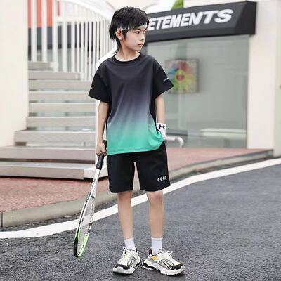 男童冰丝运动套装夏季跑步速干衣