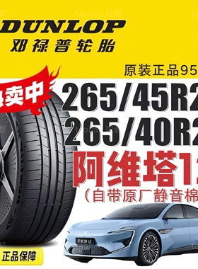 阿维塔12轮胎邓禄普 265/40R21 265/45R20阿维塔11e. SPORT静音棉