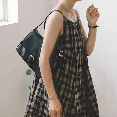 中古girl法棍韩系通勤软皮大包