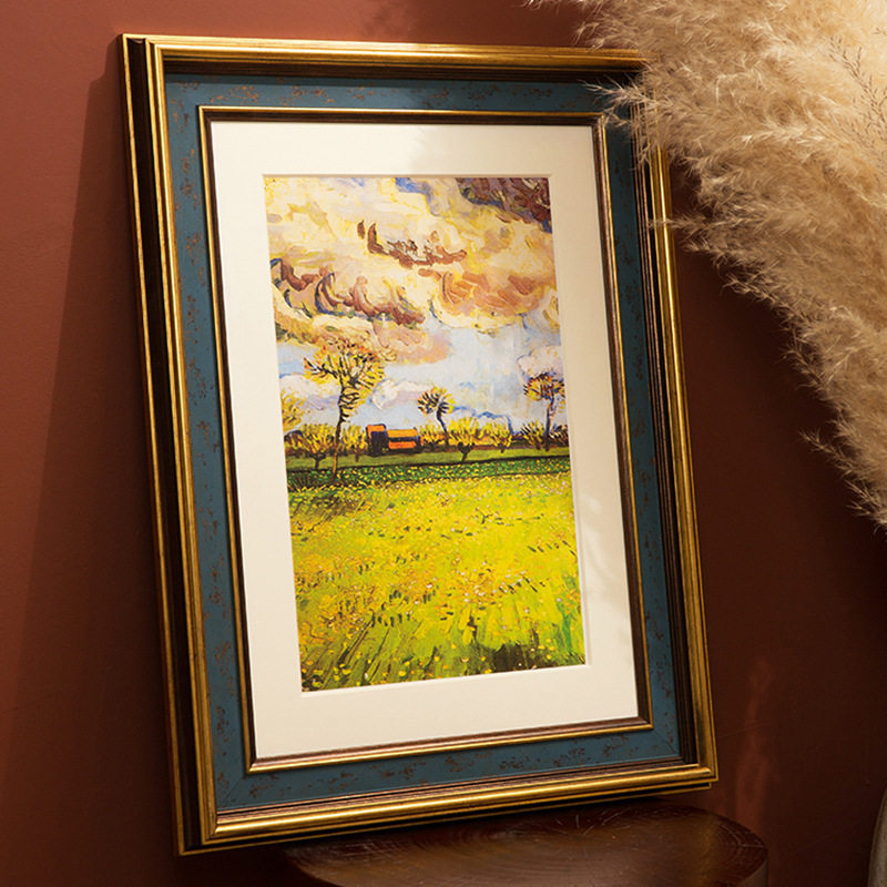 大画框美式复古框架相框挂墙20寸