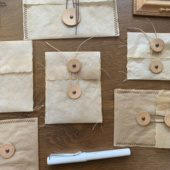 信封junkjournal 包装 小帅同学原创 手帐复古素材手工小口袋个性