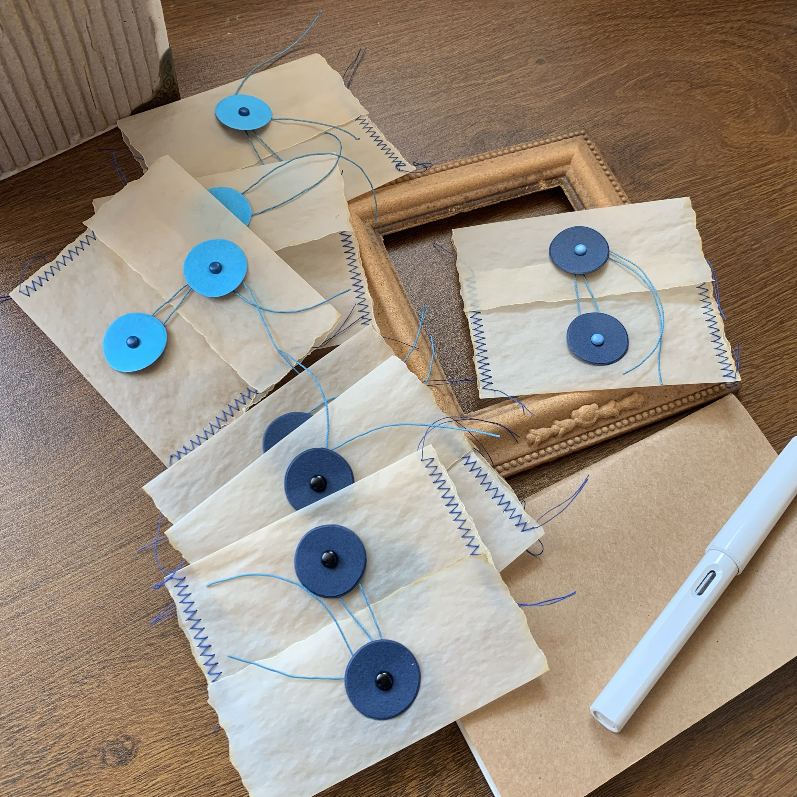 【春节正常发货】自制复古做旧手工半透明小口袋个性定制包装素材