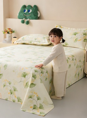 全棉老粗布床单款三件套单双人学生宿舍纯棉床单被单枕套四季通用