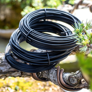 盆景造型專用鋁絲軟鋁線蟠扎線盆景制作定型盤扎扎絲園藝黑呂鋁條