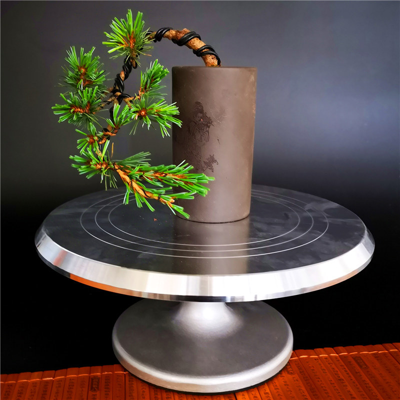 盆景转盘修剪台转盘旋转工作台盆景制作造型转盘工具可锁方形圆形