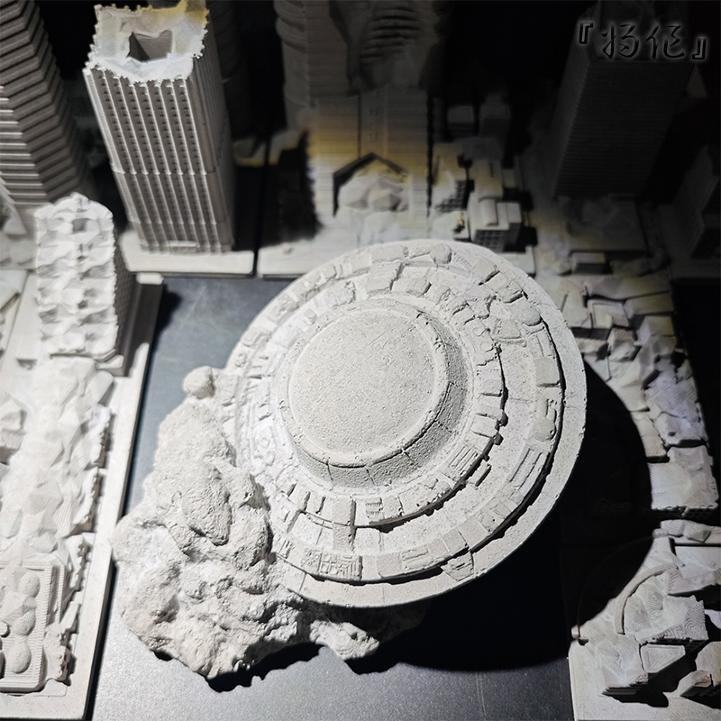 将作手造UFO废墟造景鱼缸城市斗鱼缸战斗场景造景