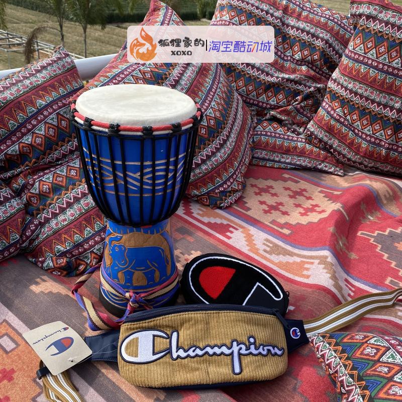 champion冠军草写logo大标腰包