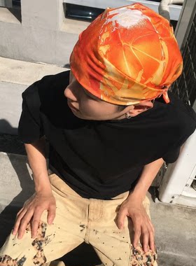 耐克复古美式西海岸风格包头丝巾