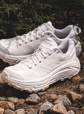 HOKA ONE ONE Mafate Speed 2 低帮休闲跑步男女白灰1126851-WLRC