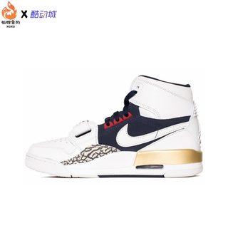 狐狸家 Jordan Legacy 312 美国队白蓝男女高帮篮球鞋 AV3922-101