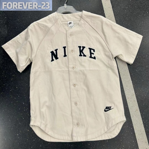 Nike/男子复古休闲运动宽松工装排扣衬衫短袖T恤 FQ7001 FJ2291