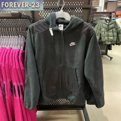 摇粒绒加绒保暖连帽夹克春秋外套