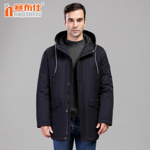 大码爸爸装寒布仕新品男士羽绒服
