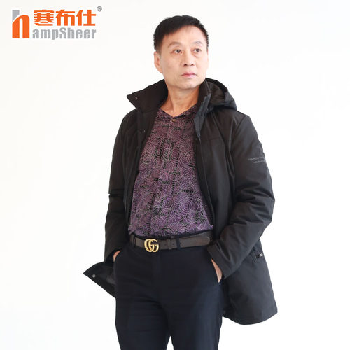 寒布仕男士中长款加厚新品白鹅绒